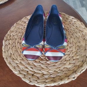 Coach multi color flats